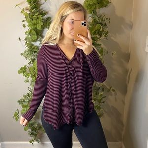 Urban Outfitters waffle knit striped sweater m